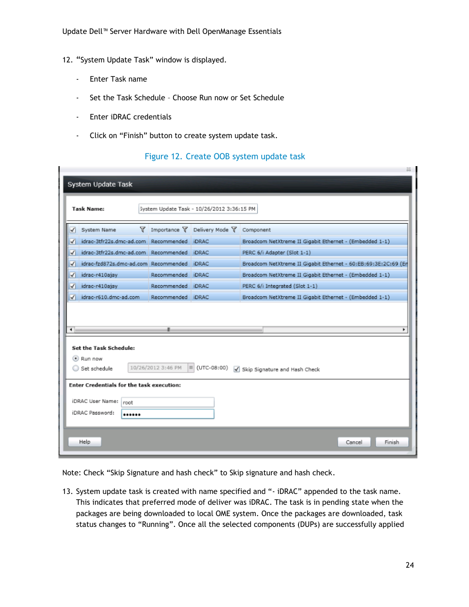 Create oob system update task, Figure 11 | Dell POWEREDGE R720 User Manual | Page 24 / 34
