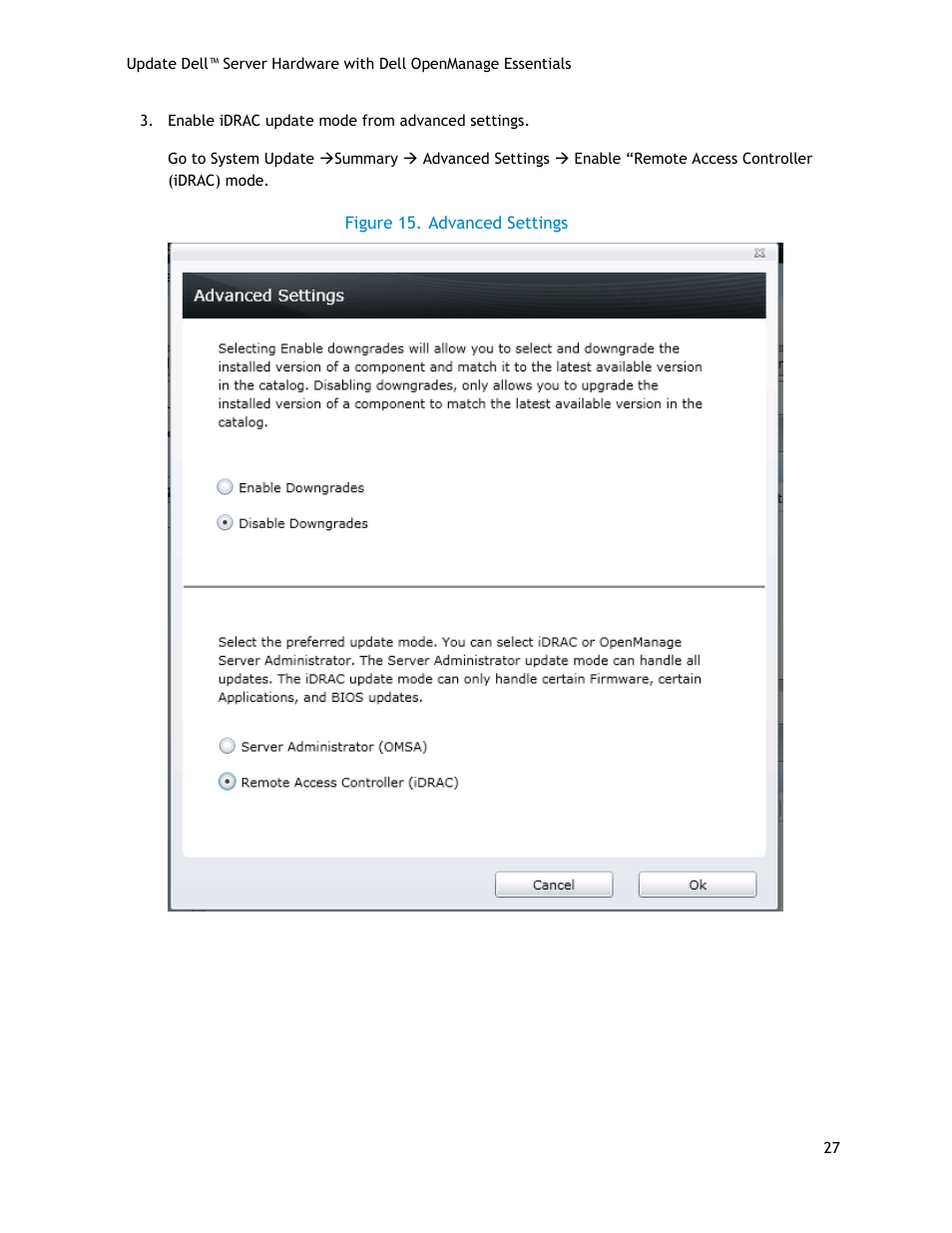 Advanced settings, Figure 14 | Dell POWEREDGE R720 User Manual | Page 27 / 34