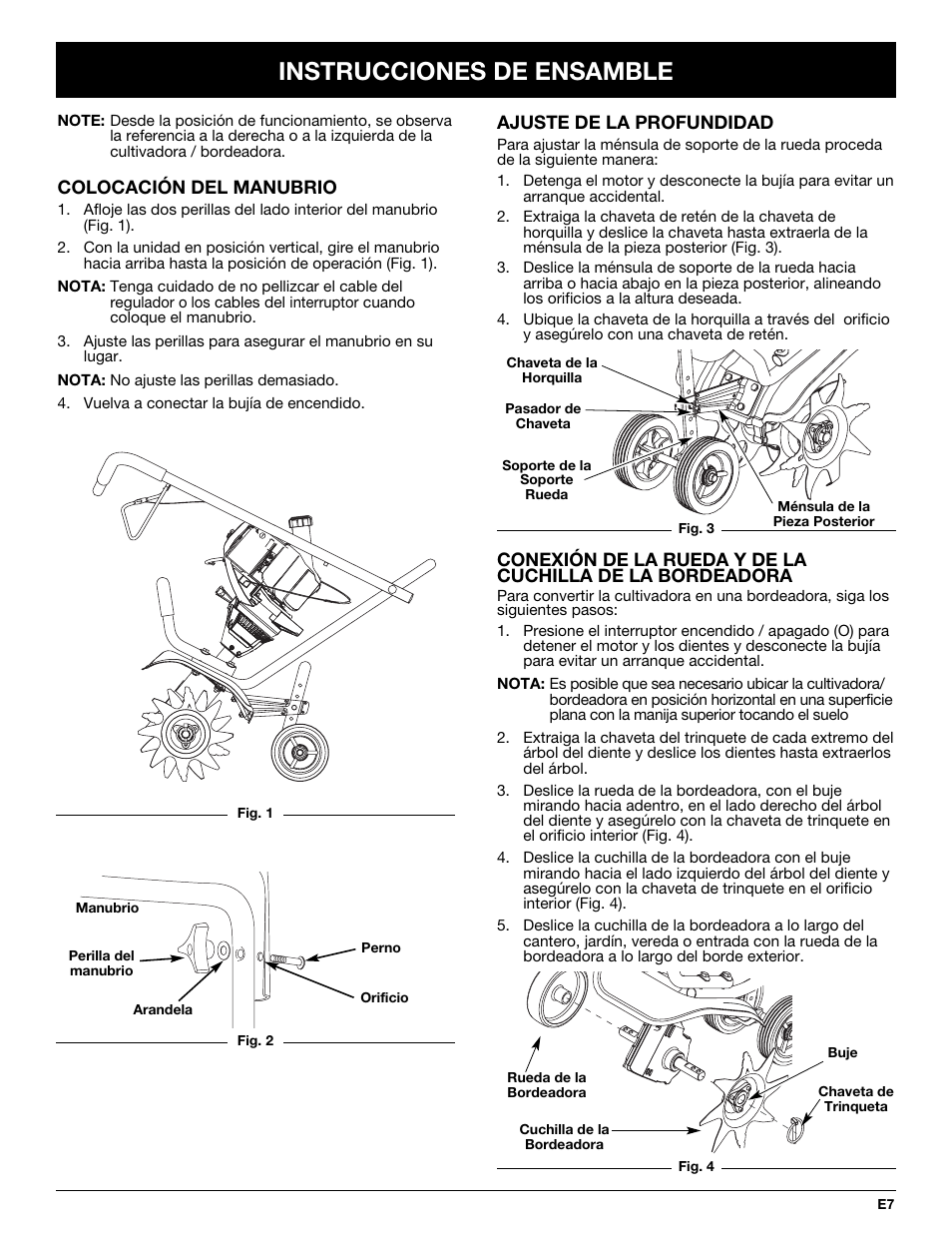 Instrucciones de ensamble | Troy-Bilt TB144 User Manual | Page 53 / 72