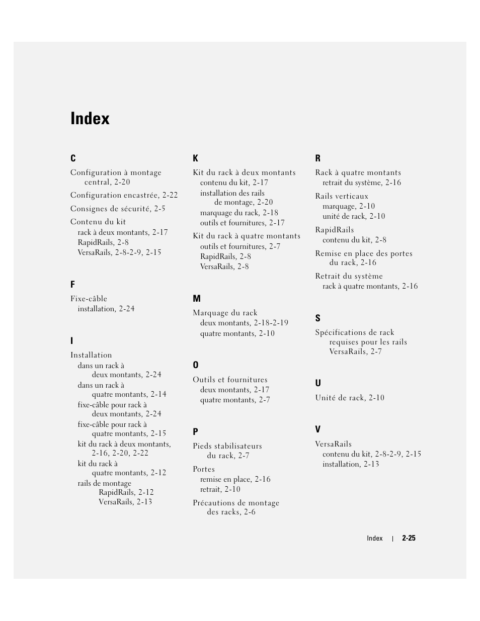 Index | Dell PowerEdge SC1425 User Manual | Page 51 / 134