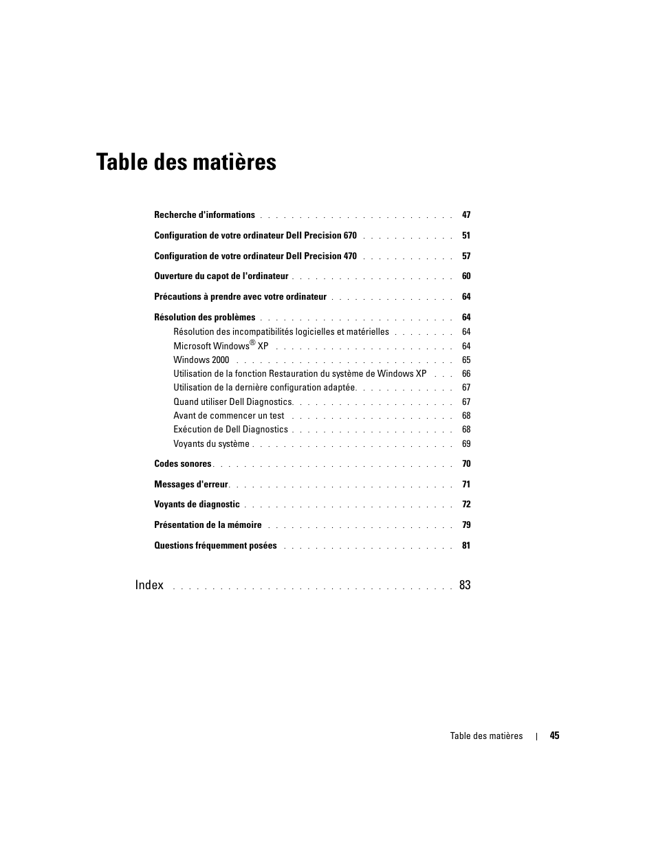 Dell Precision 470 User Manual | Page 45 / 168