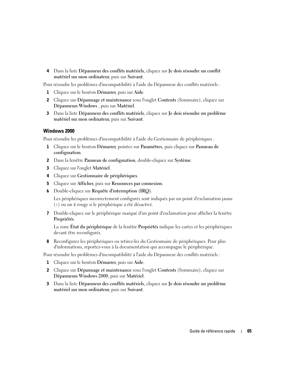 Windows 2000 | Dell Precision 470 User Manual | Page 65 / 168