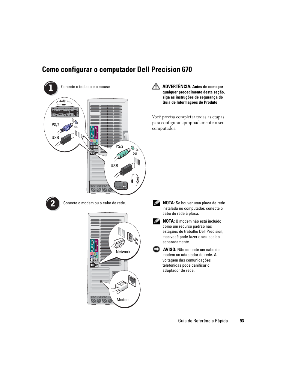 Como configurar o computador dell precision 670 | Dell Precision 470 User Manual | Page 93 / 168