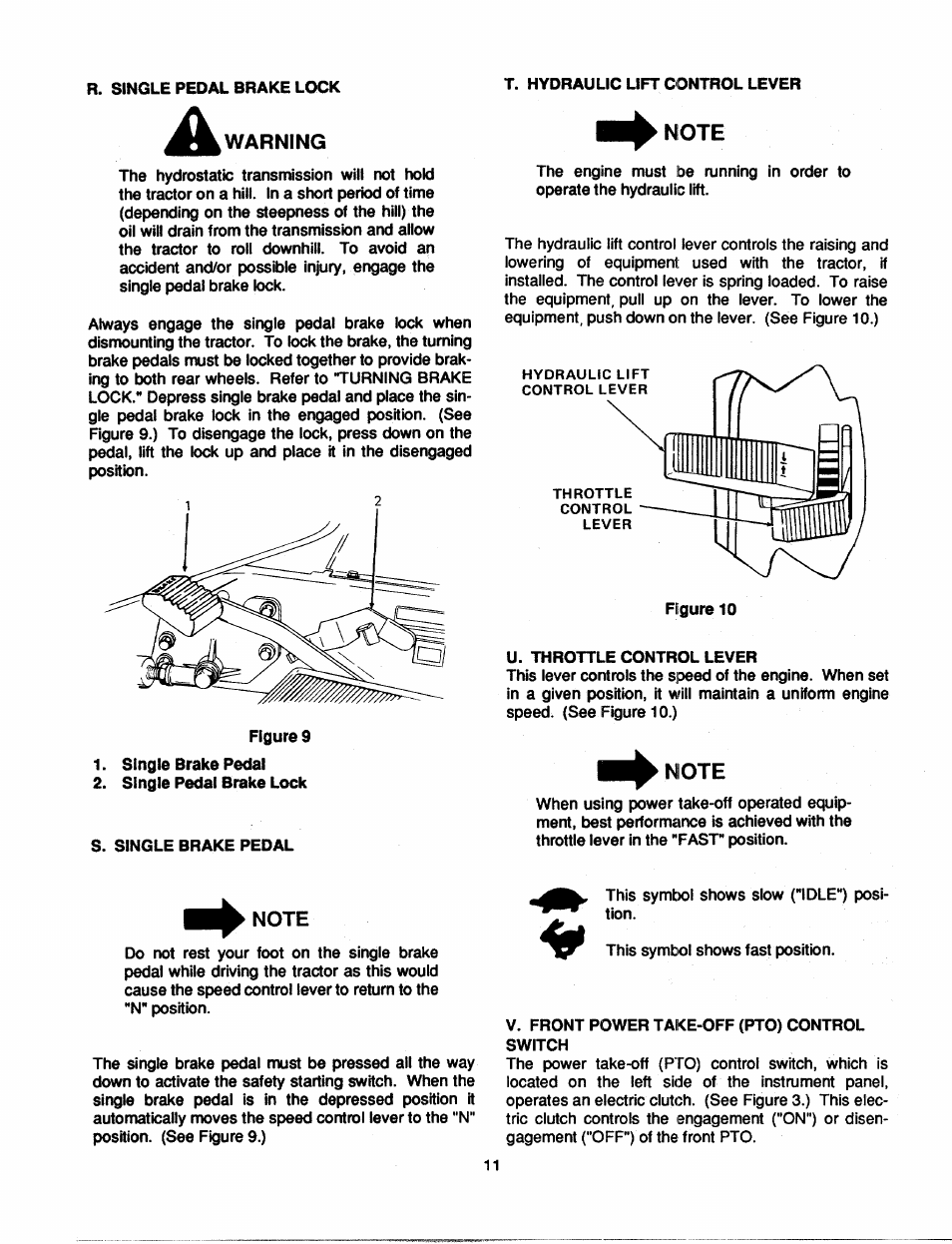 Warning, Note | Bolens 2182 User Manual | Page 11 / 44
