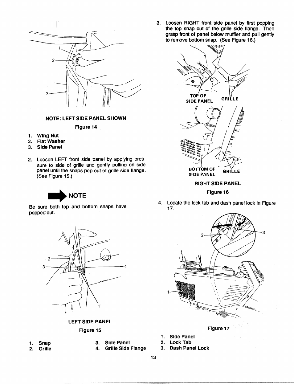 Note | Bolens 2182 User Manual | Page 13 / 44