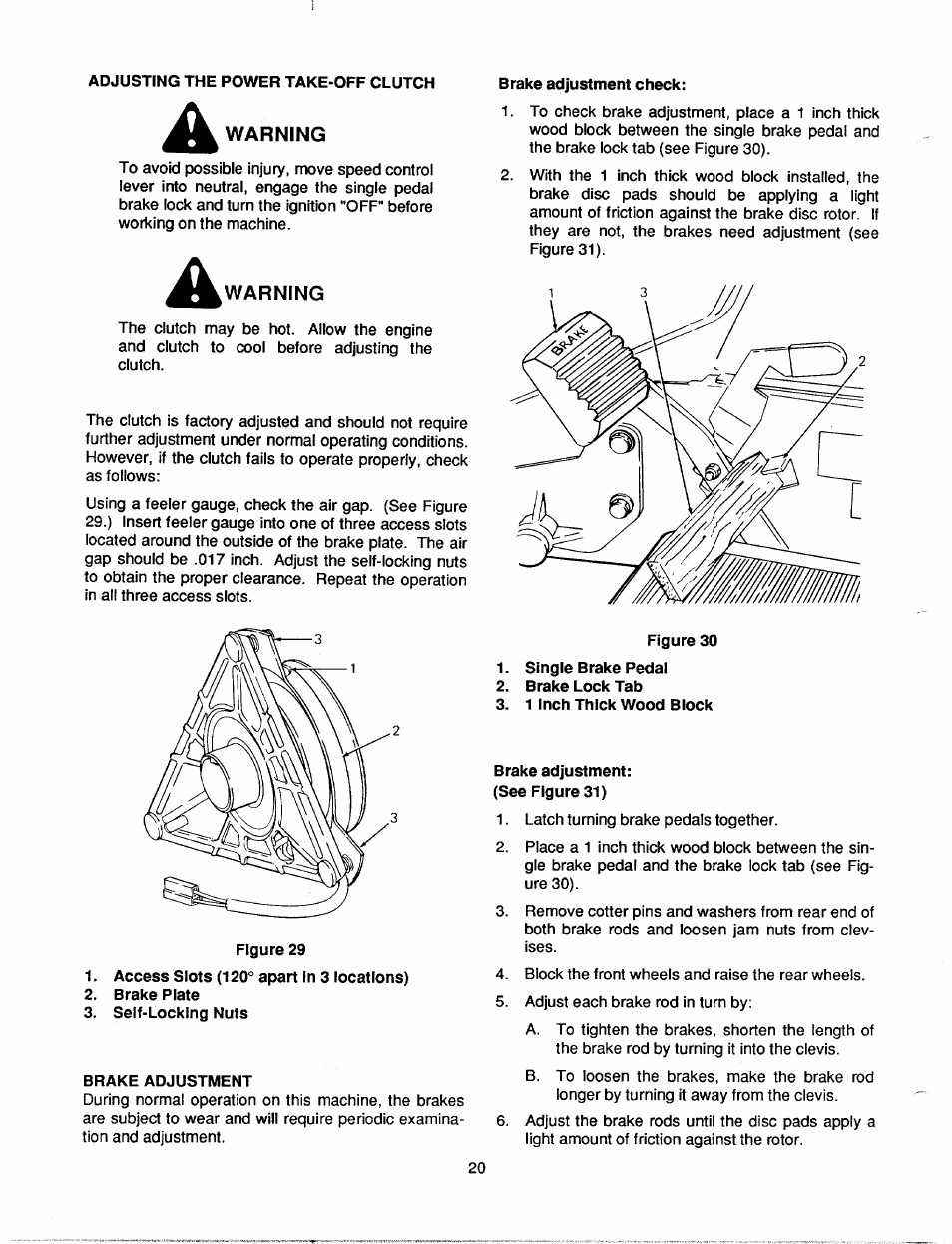 Warning | Bolens 2182 User Manual | Page 20 / 44