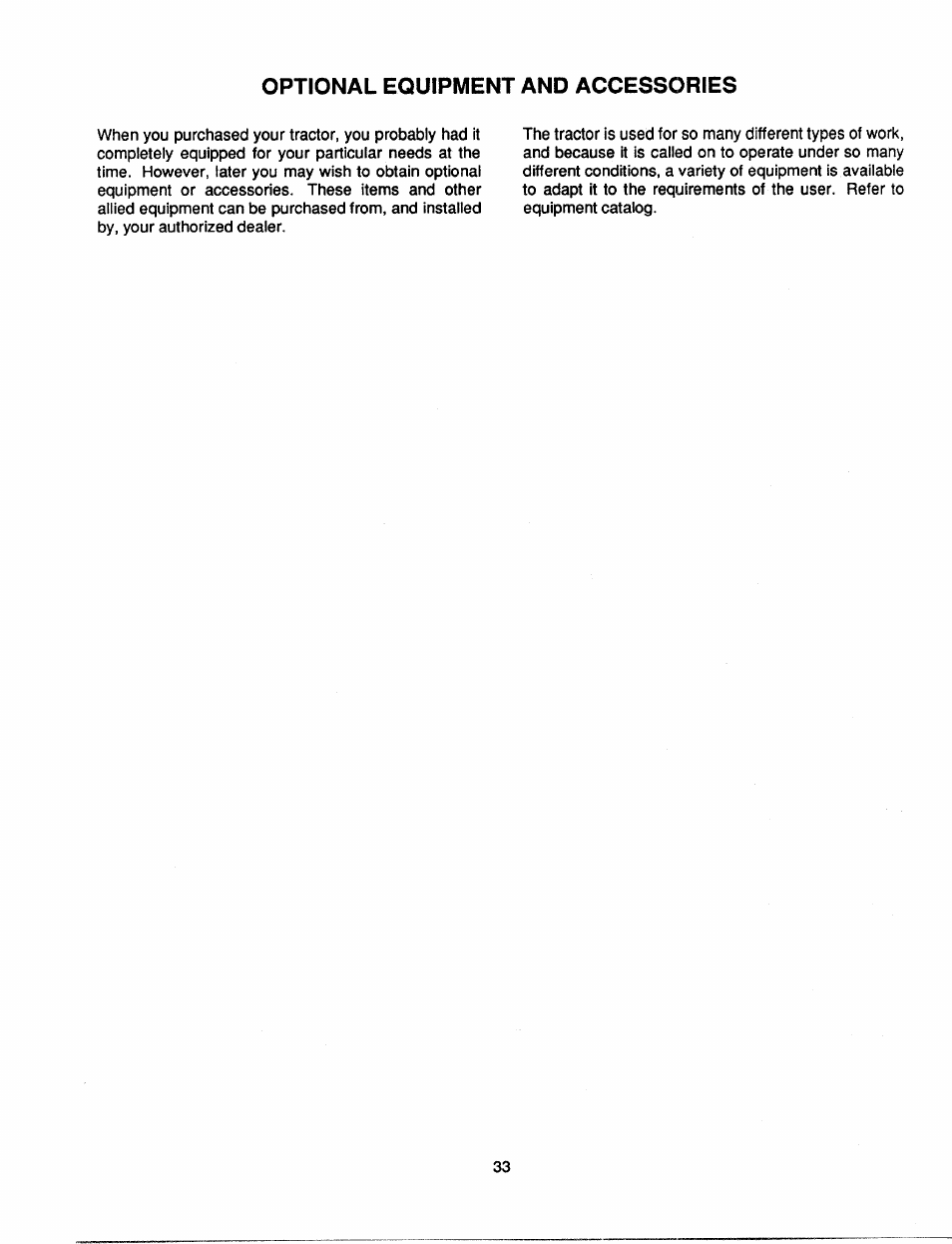 Optional equipment and accessories | Bolens 2182 User Manual | Page 33 / 44