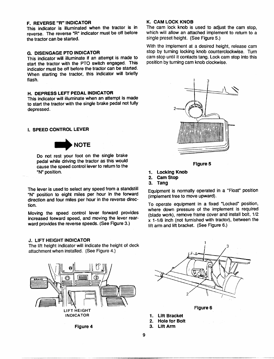 Note | Bolens 2182 User Manual | Page 9 / 44