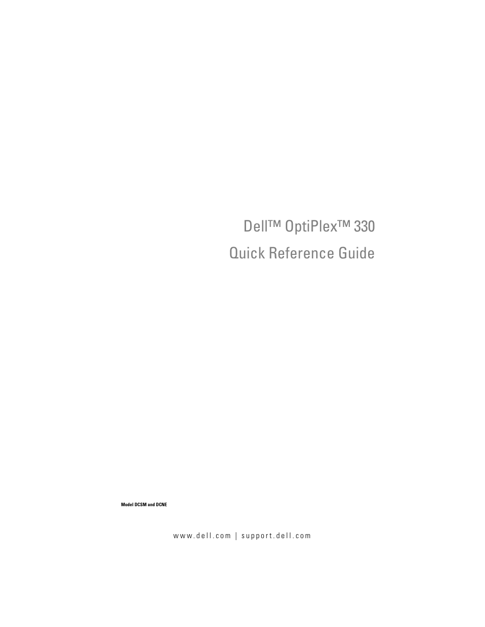 Dell OptiPlex 330 (Late 2007) User Manual | 412 pages