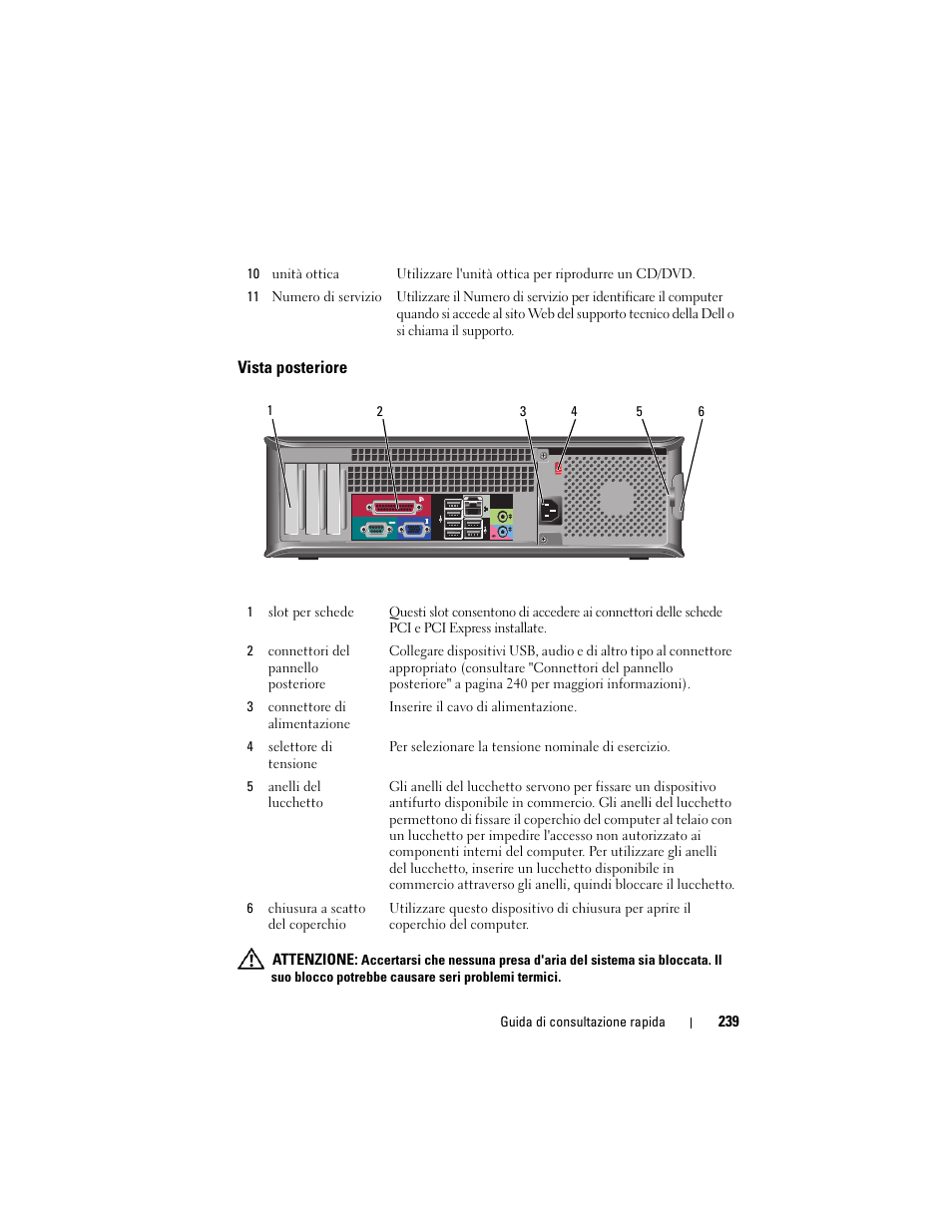 Vista posteriore | Dell OptiPlex 330 (Late 2007) User Manual | Page 239 / 412