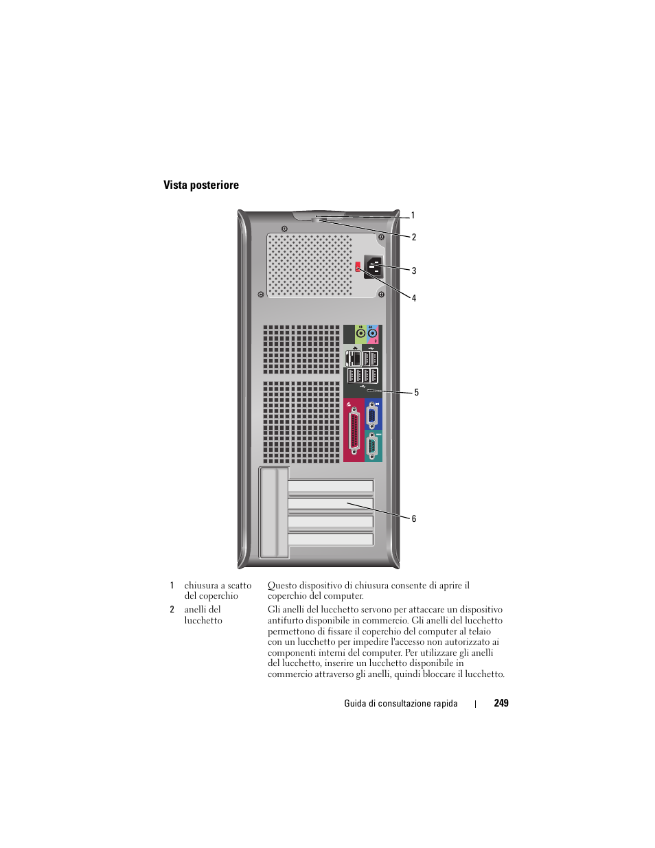 Vista posteriore | Dell OptiPlex 330 (Late 2007) User Manual | Page 249 / 412