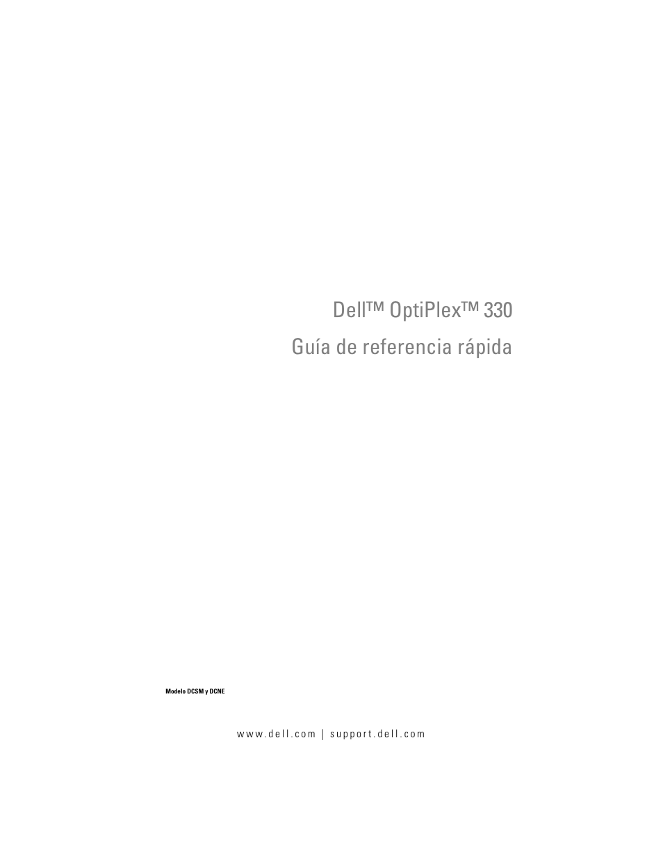 Guía de referencia rápida, Dell™ optiplex™ 330 guía de referencia rápida | Dell OptiPlex 330 (Late 2007) User Manual | Page 279 / 412