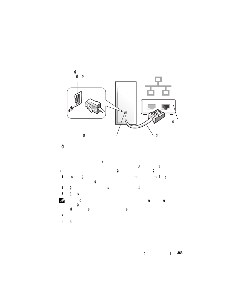 Ağ kurulumu, Kurulumu | Dell OptiPlex 330 (Late 2007) User Manual | Page 363 / 412