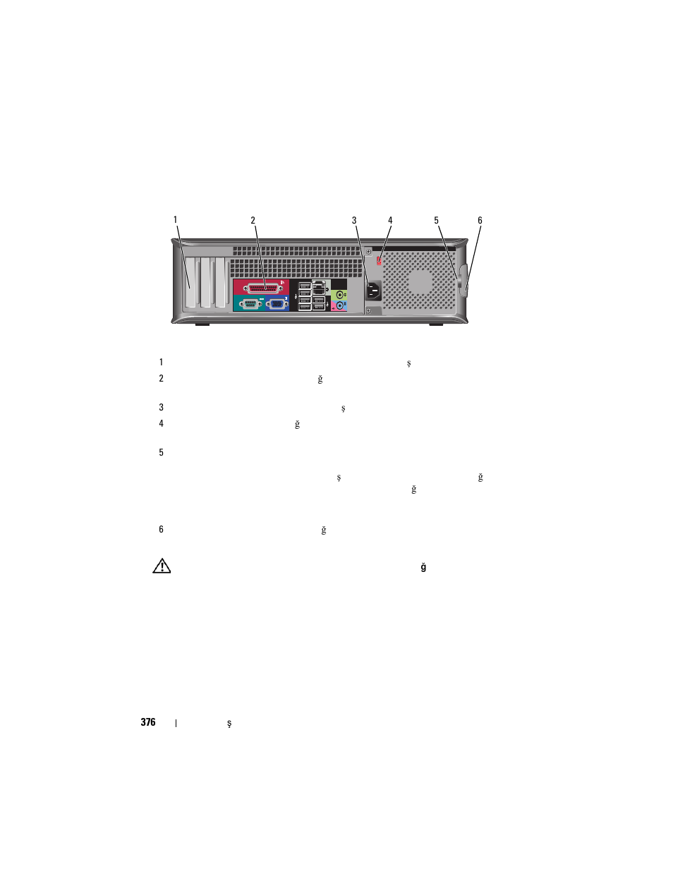 Arkadan görünüm | Dell OptiPlex 330 (Late 2007) User Manual | Page 376 / 412