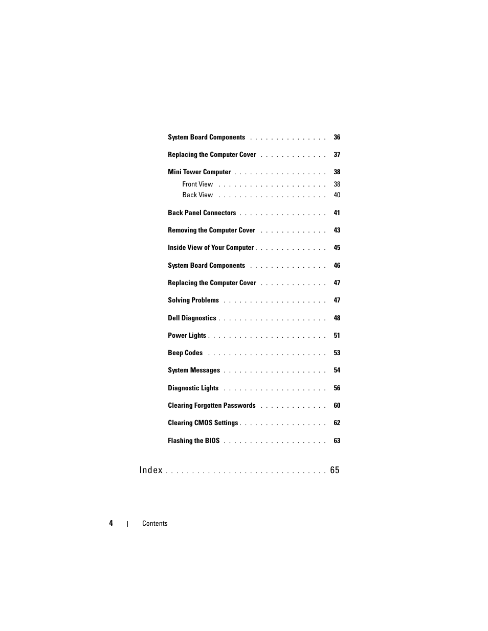 Index | Dell OptiPlex 330 (Late 2007) User Manual | Page 4 / 412