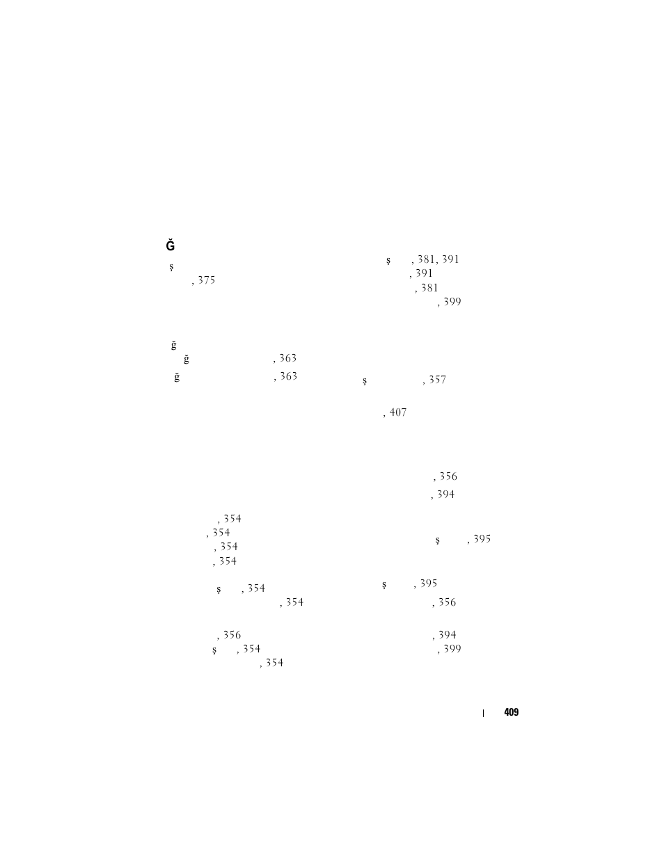 Dizin | Dell OptiPlex 330 (Late 2007) User Manual | Page 409 / 412