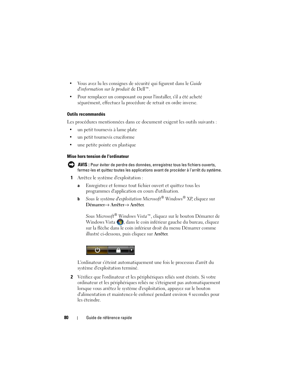 Eportez-vous à la section « mise | Dell OptiPlex 330 (Late 2007) User Manual | Page 80 / 412