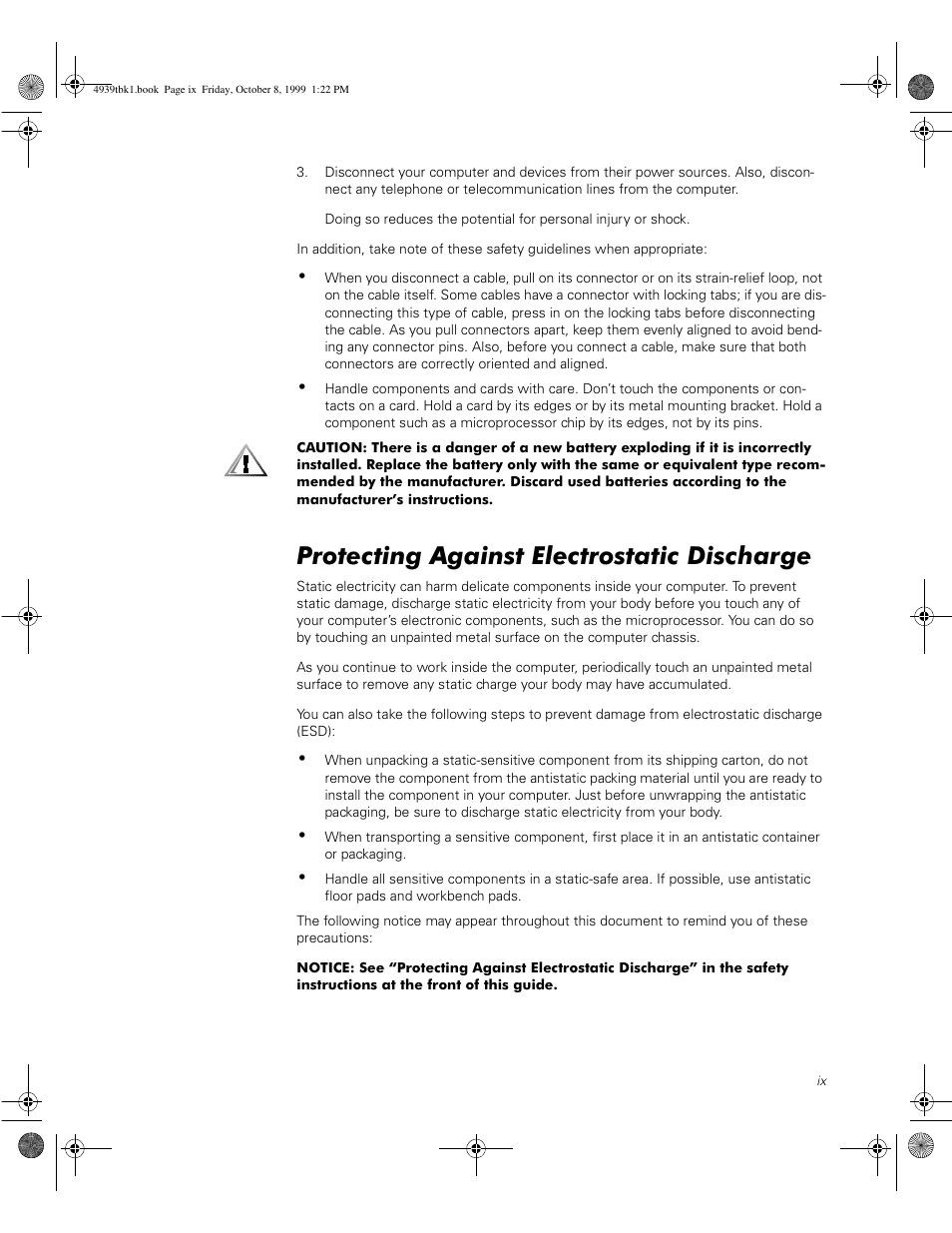 Protecting against electrostatic discharge | Dell PowerVault 51F (8P Fibre Channel Switch) User Manual | Page 11 / 98