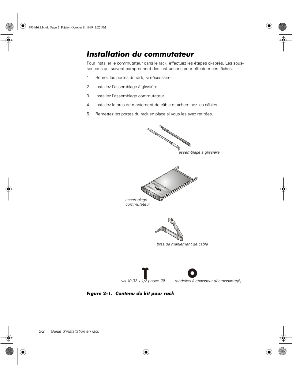 Installation du commutateur | Dell PowerVault 51F (8P Fibre Channel Switch) User Manual | Page 42 / 98