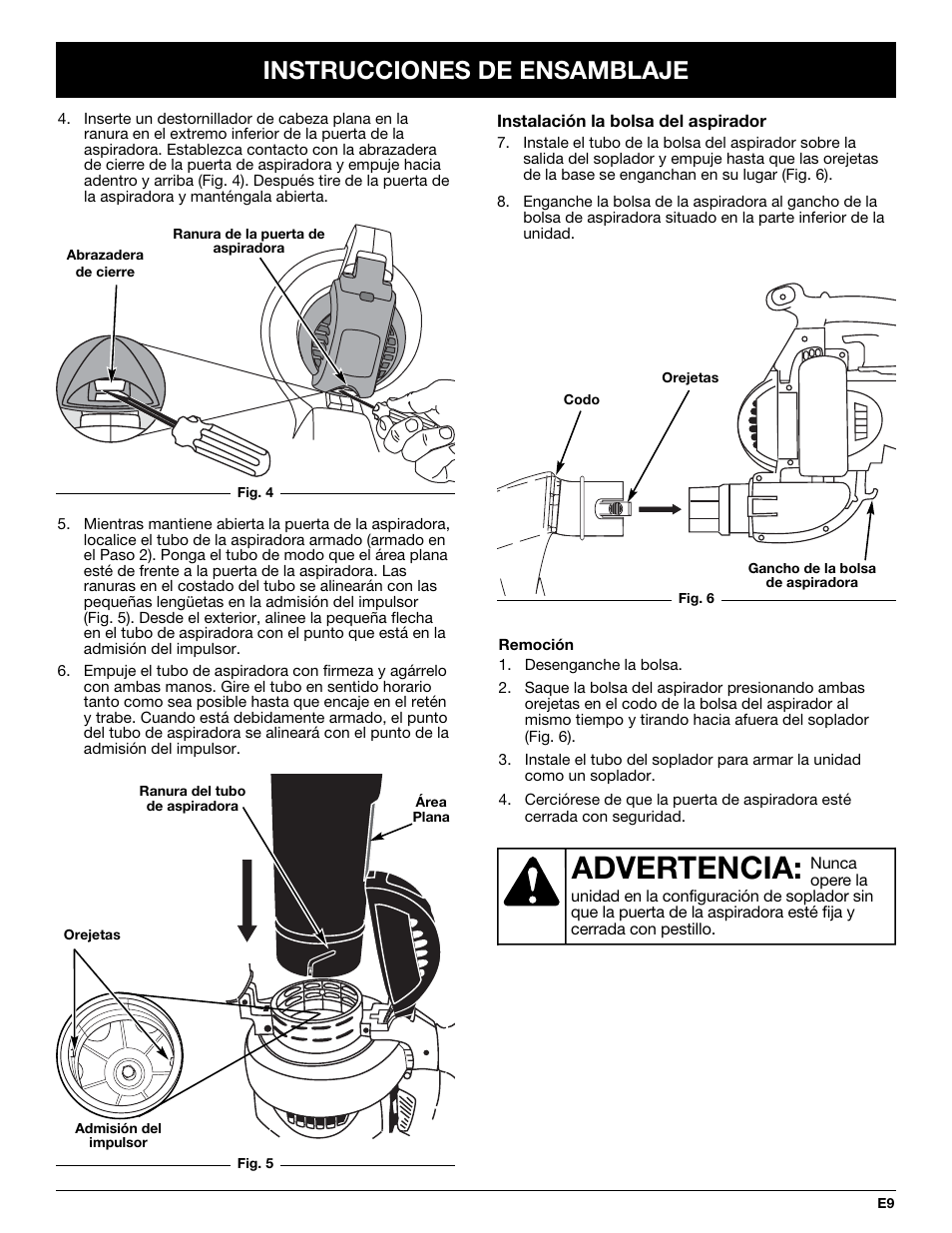 Advertencia, Instrucciones de ensamblaje | MTD YM320BV User Manual | Page 55 / 72