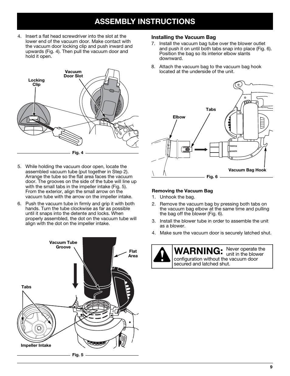 Warning, Assembly instructions | MTD YM320BV User Manual | Page 9 / 72