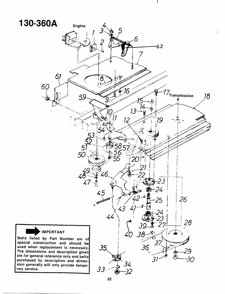 360a | Bolens 130-360A User Manual | Page 22 / 26