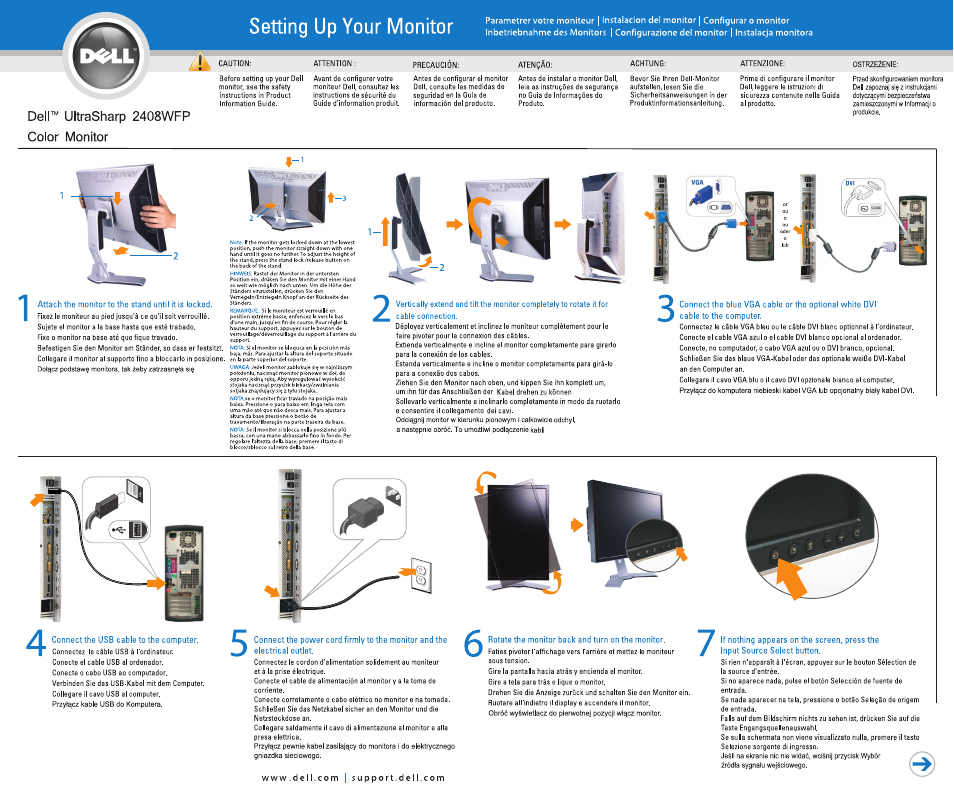 Dell 2408WFP Monitor User Manual | 2 pages