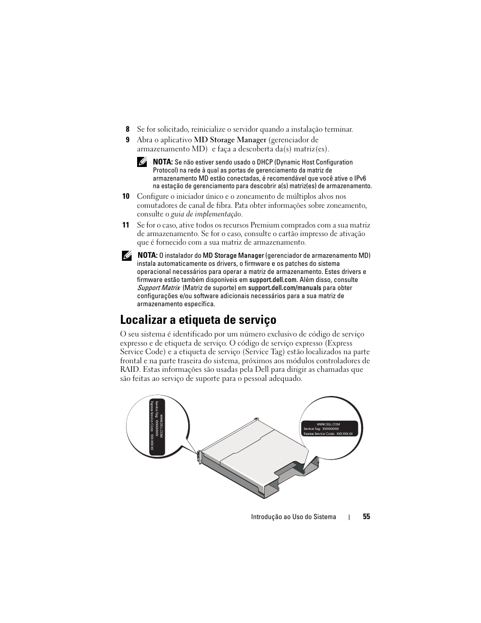 Localizar a etiqueta de serviço | Dell POWERVAULT MD3600F User Manual | Page 57 / 90