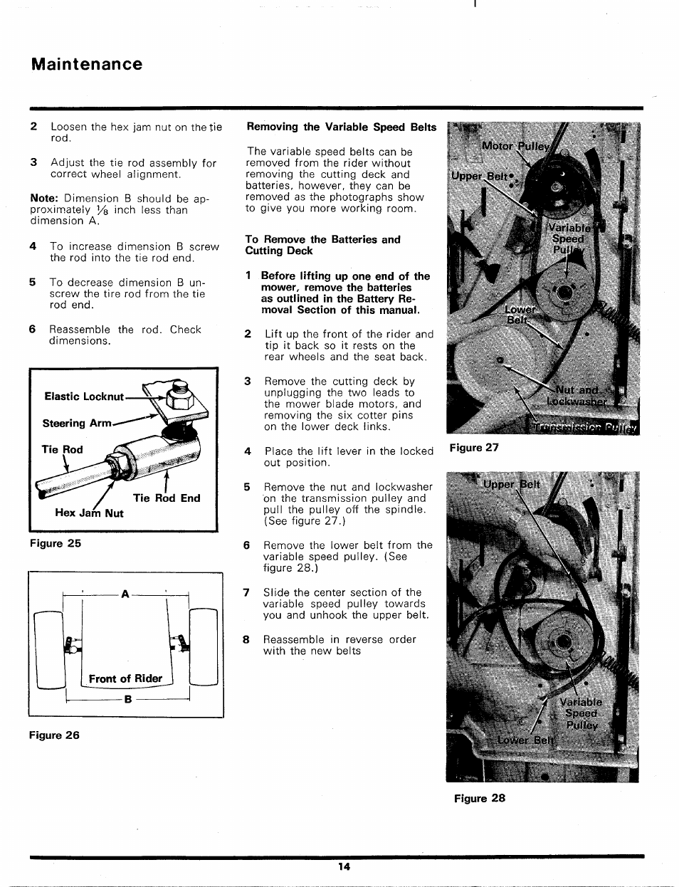 Maintenance | Bolens 134-585A User Manual | Page 14 / 30
