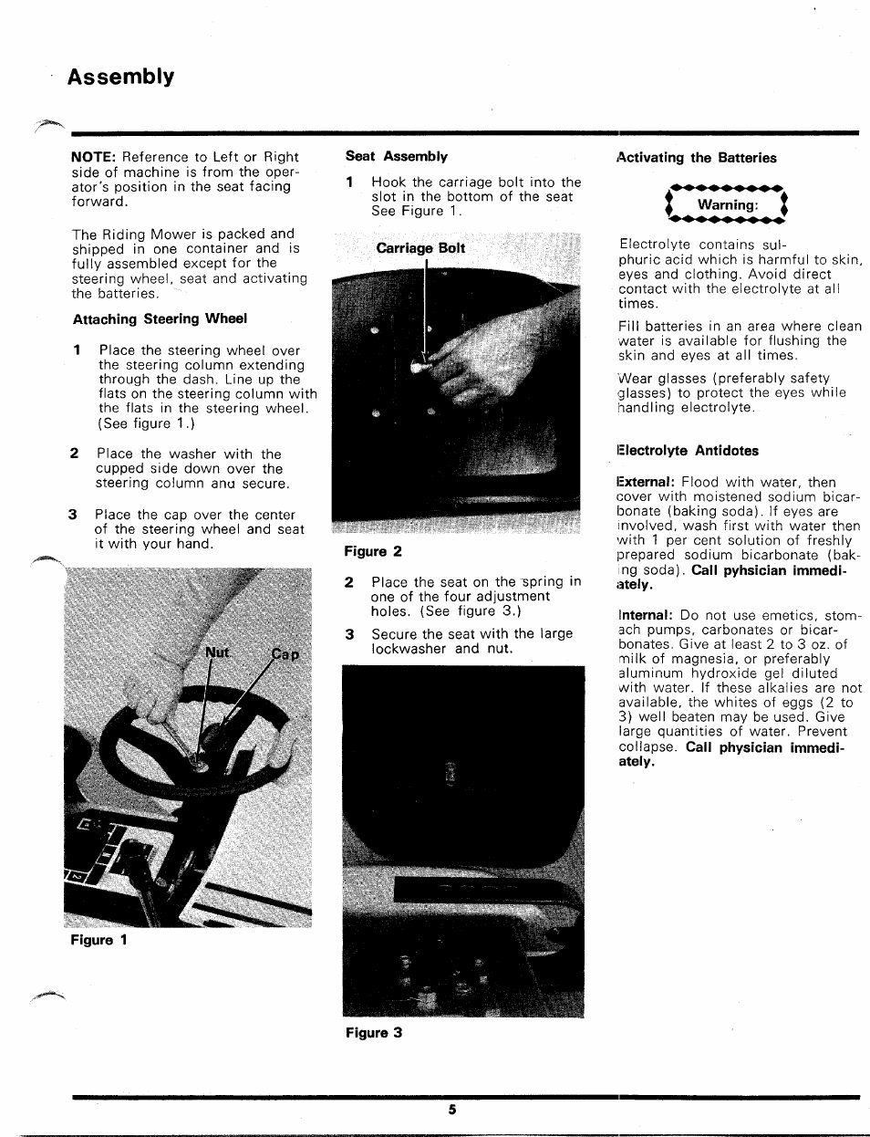 Assembly | Bolens 134-585A User Manual | Page 5 / 30
