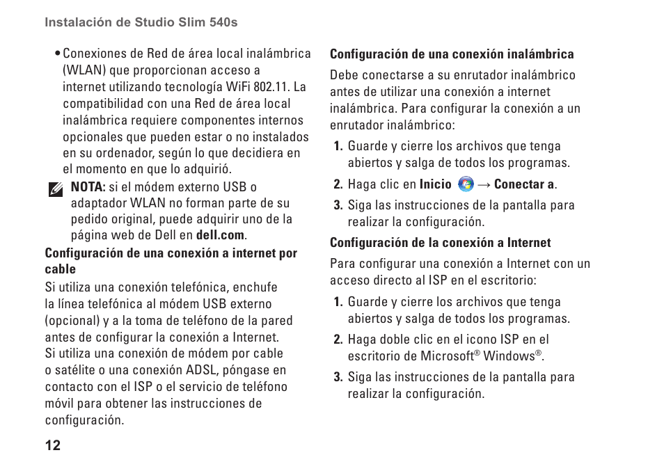Dell Studio Slim D540S (Late 2008) User Manual | Page 14 / 66