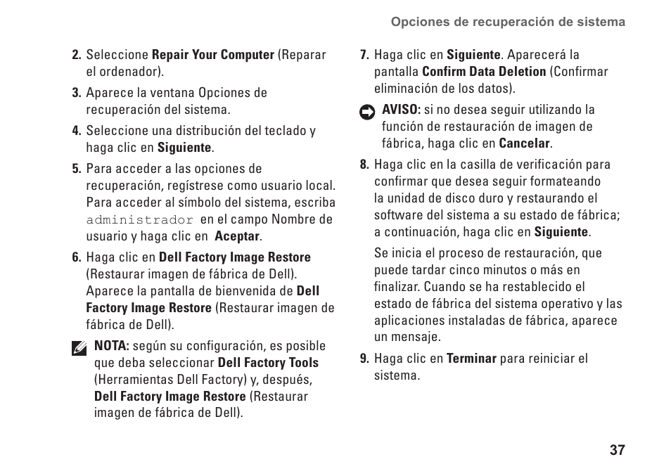 Dell Studio Slim D540S (Late 2008) User Manual | Page 39 / 66