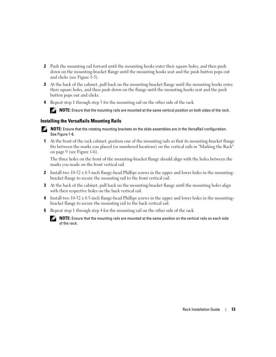Installing the versarails mounting rails | Dell PowerEdge 2970 User Manual | Page 15 / 112