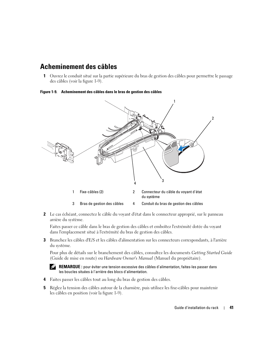 Acheminement des câbles | Dell PowerEdge 2970 User Manual | Page 43 / 112