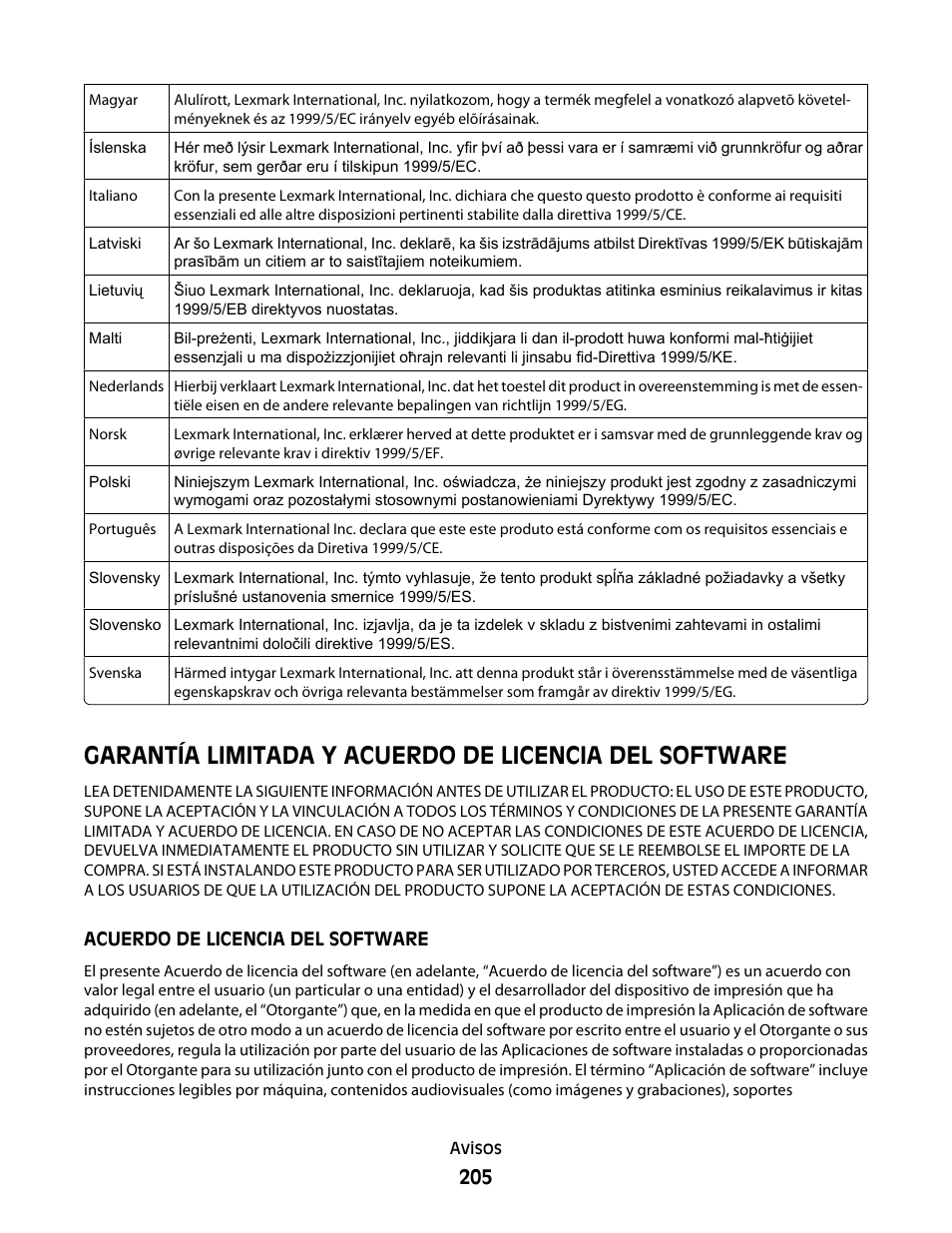 Dell 5530/dn Mono Laser Printer User Manual | Page 205 / 217