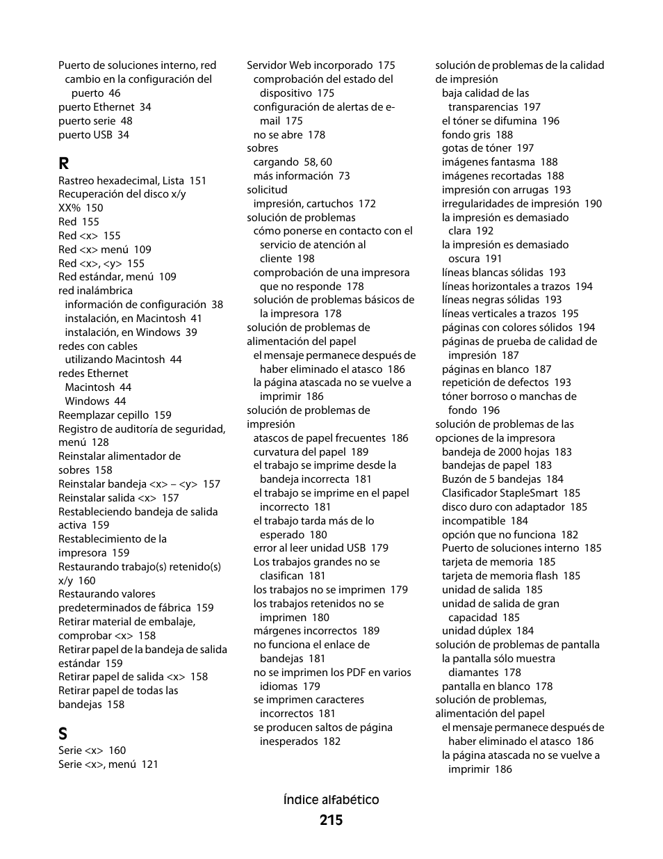 Dell 5530/dn Mono Laser Printer User Manual | Page 215 / 217