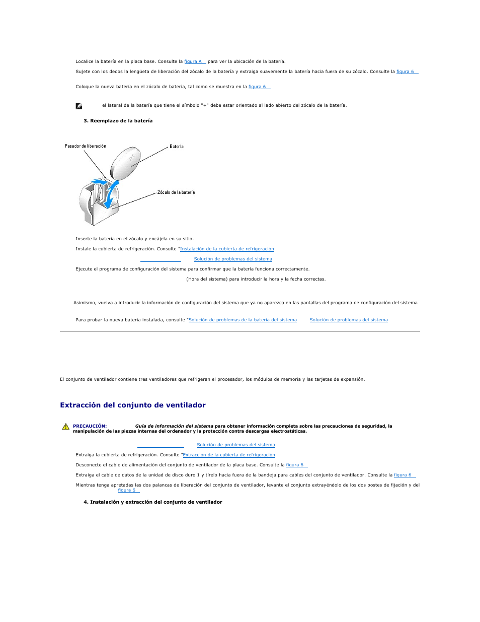 Conjunto de ventilador, Extracción del conjunto de ventilador | Dell PowerEdge 750 User Manual | Page 51 / 78