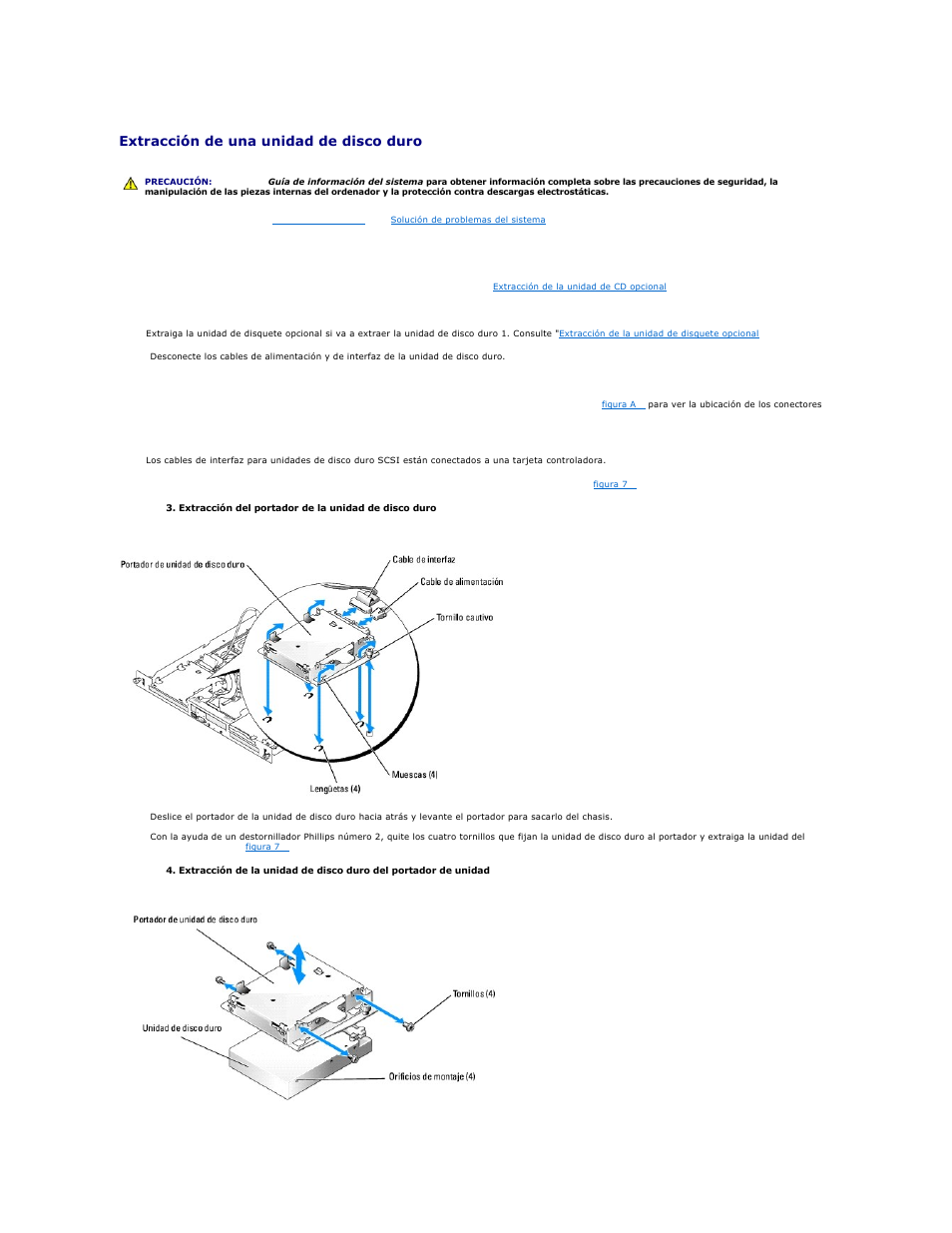 Extracción de una unidad de disco duro | Dell PowerEdge 750 User Manual | Page 64 / 78