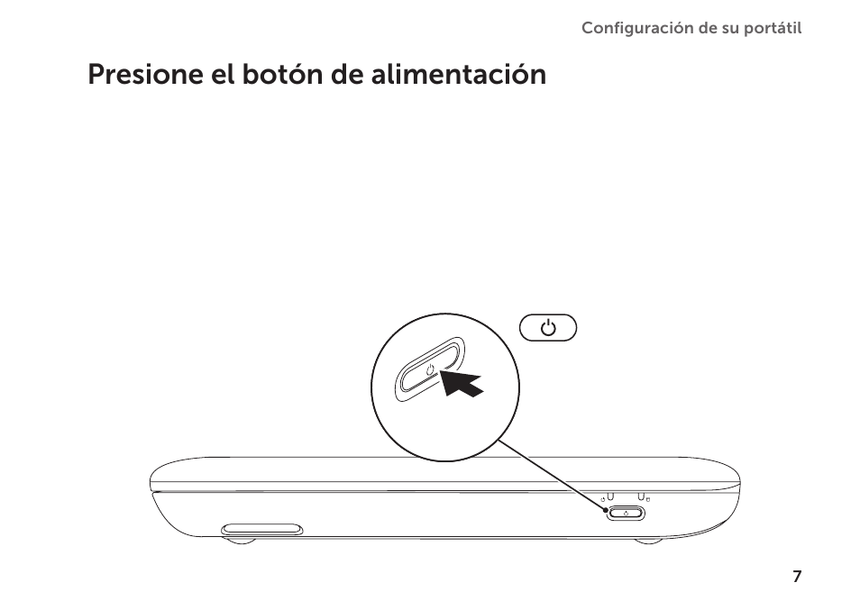 Presione el botón de alimentación | Dell Inspiron Mini Duo (1090, Late 2010) User Manual | Page 9 / 102