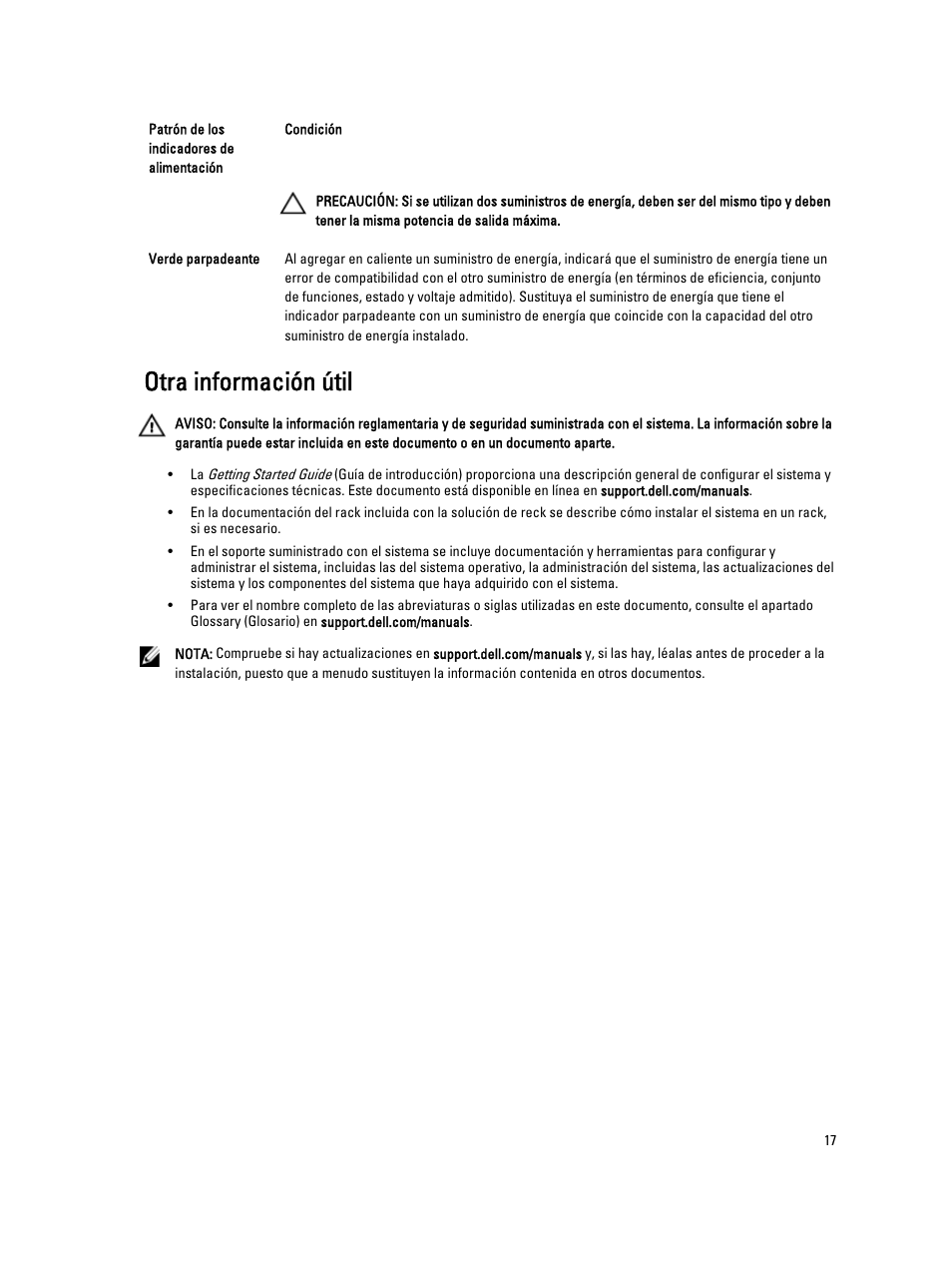 Otra información útil | Dell Powervault NX400 User Manual | Page 17 / 137