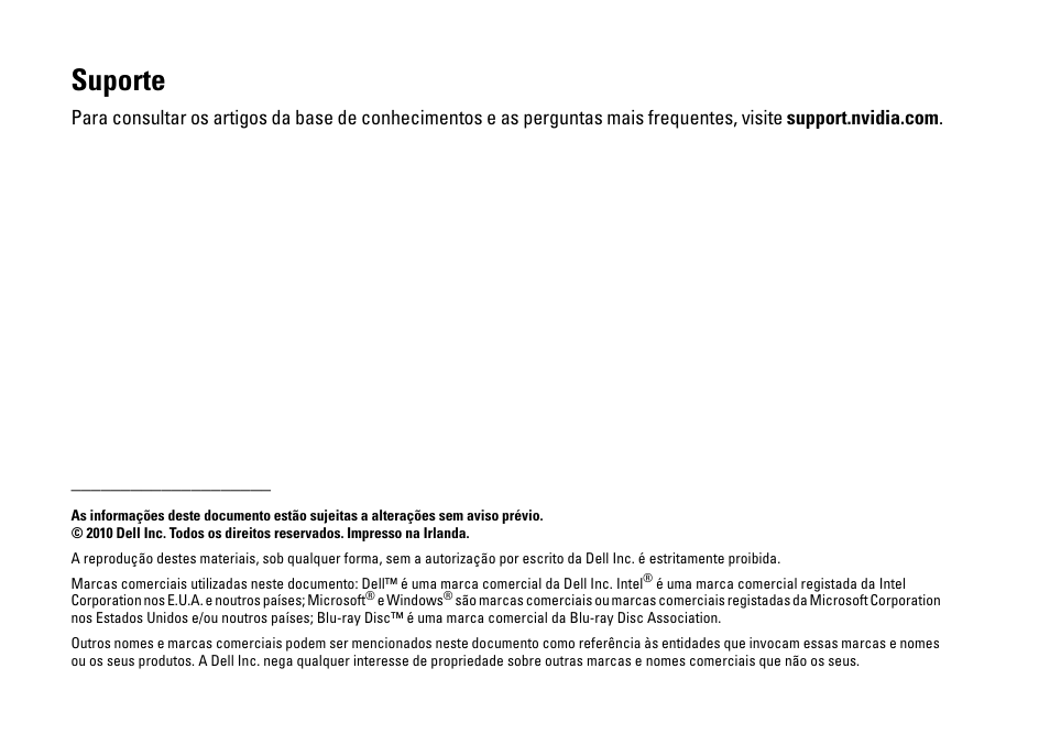 Suporte | Dell XPS 14 (L401X, Late 2010) User Manual | Page 28 / 36