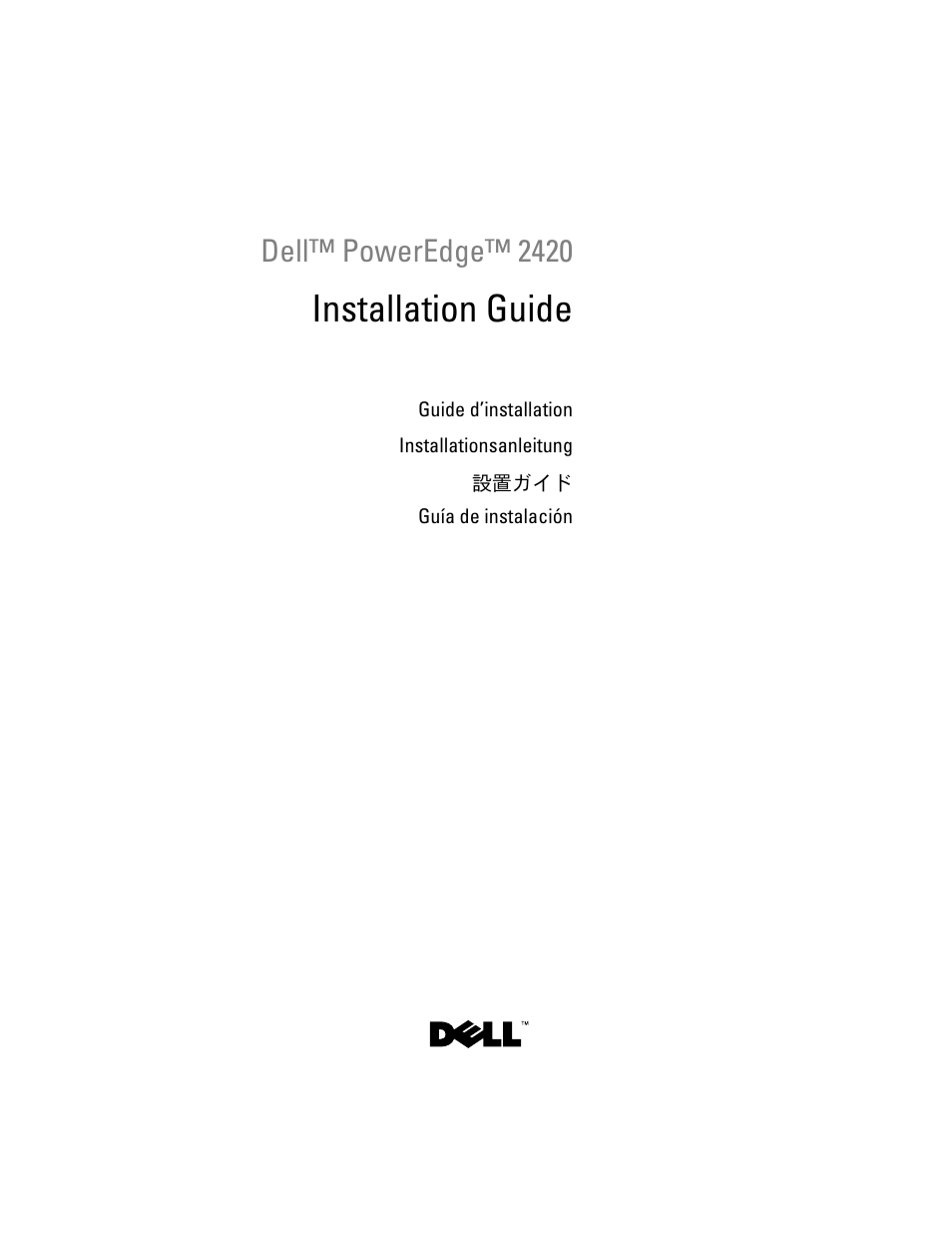 Dell PowerEdge Rack Enclosure 2420 User Manual | 148 pages