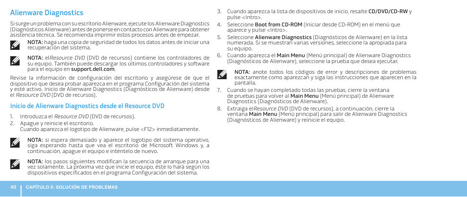 Alienware diagnostics | Dell Alienware Aurora R3 (Early 2011) User Manual | Page 50 / 70