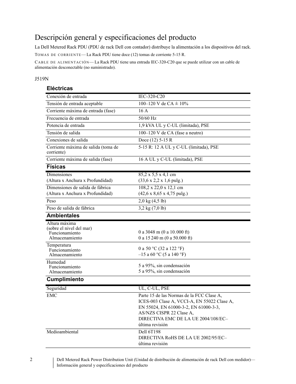 Dell Metered PDU LED User Manual | Page 8 / 12