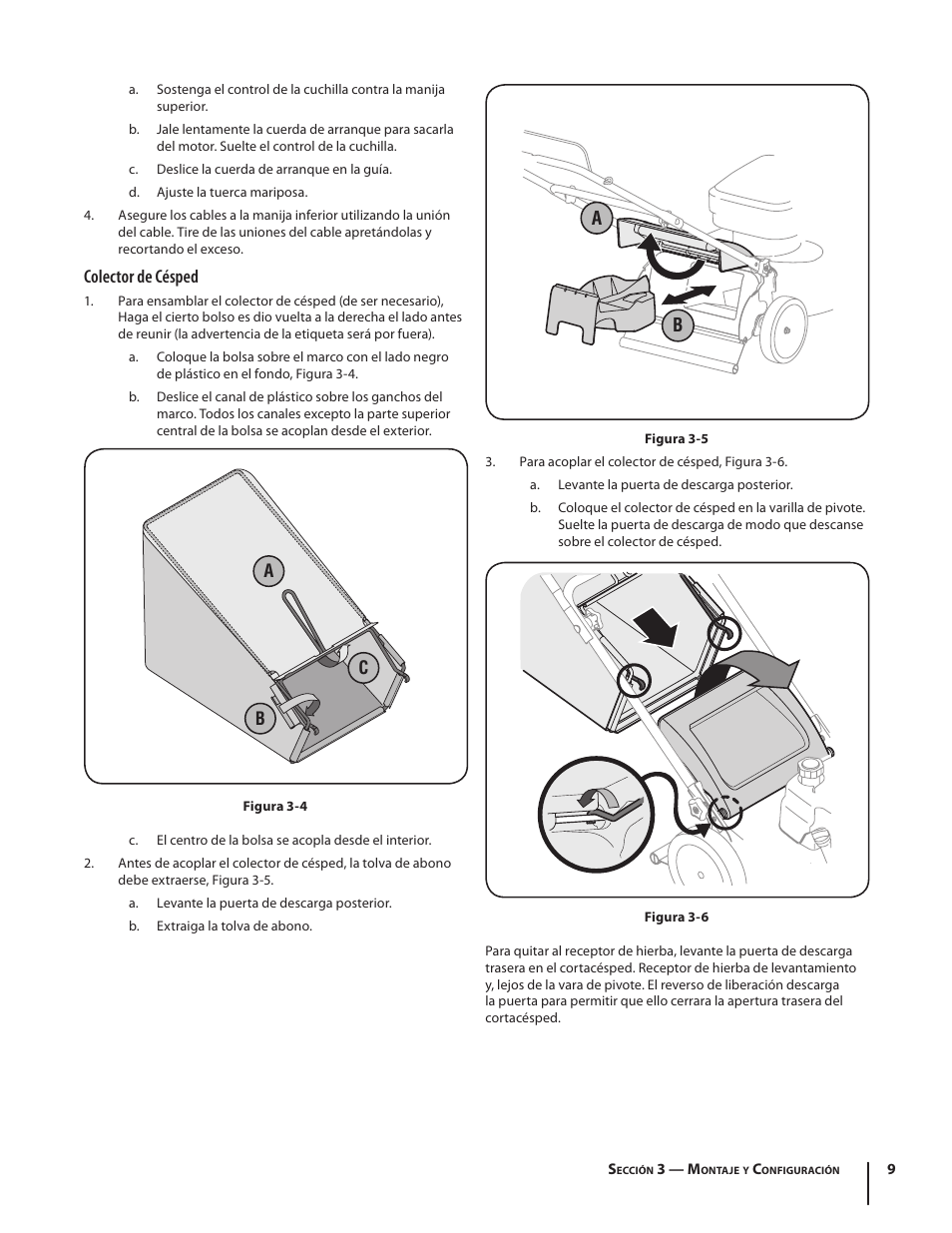 Colector de césped, Ac b | Cub Cadet Series 180 User Manual | Page 29 / 40