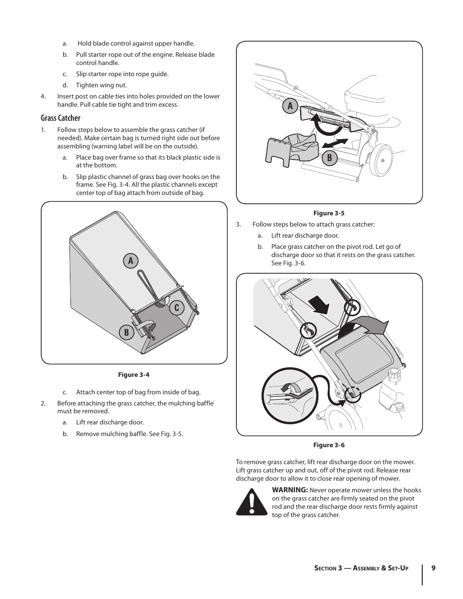 Grass catcher, Ac b | Cub Cadet Series 180 User Manual | Page 9 / 40