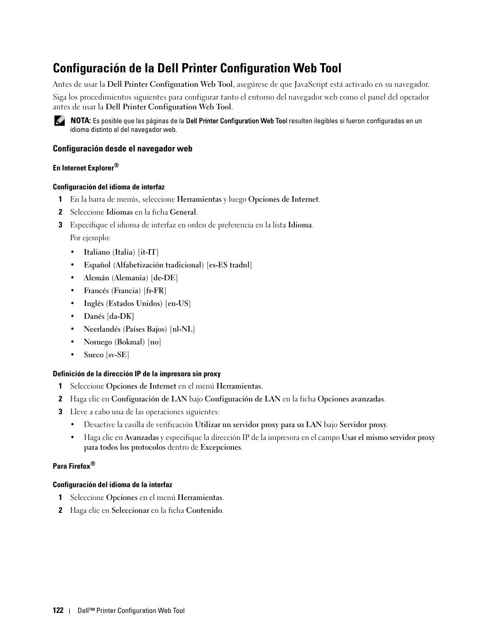 Configuración desde el navegador web | Dell C2665dnf Color Laser Printer User Manual | Page 124 / 614