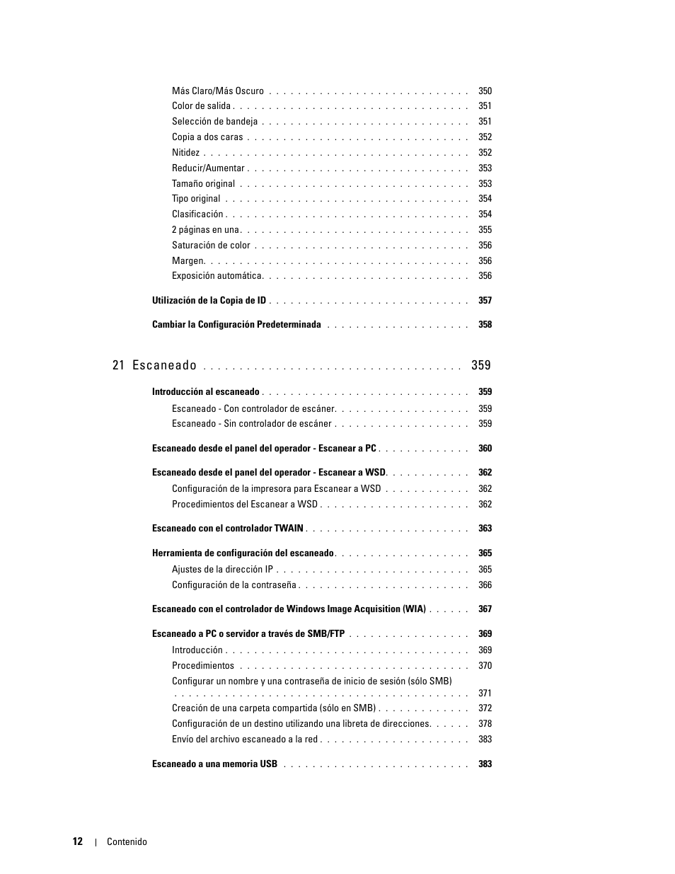 21 escaneado 359, 21 escaneado | Dell C2665dnf Color Laser Printer User Manual | Page 14 / 614