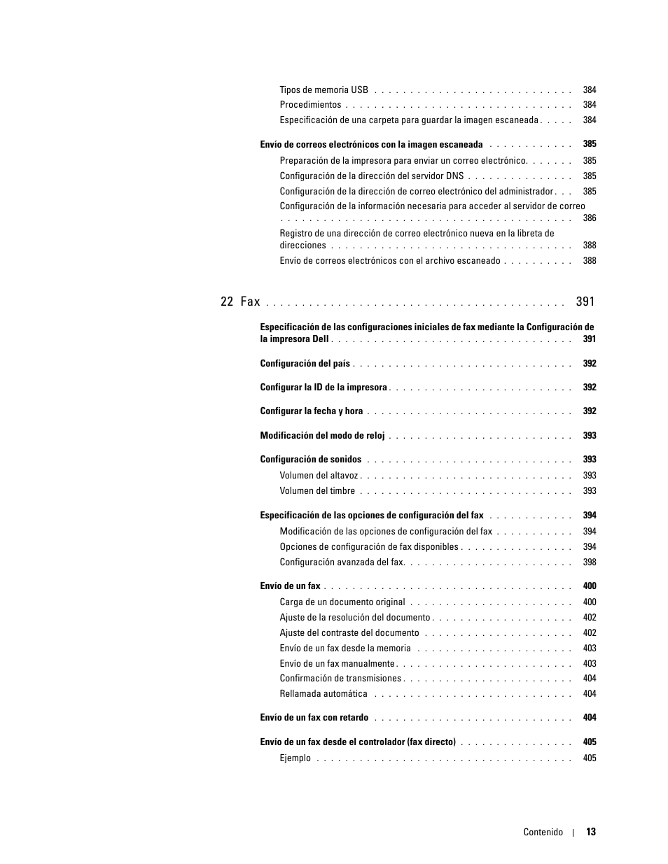 22 fax 391, 22 fax | Dell C2665dnf Color Laser Printer User Manual | Page 15 / 614