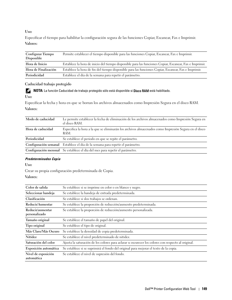 Predeterminados copia | Dell C2665dnf Color Laser Printer User Manual | Page 151 / 614